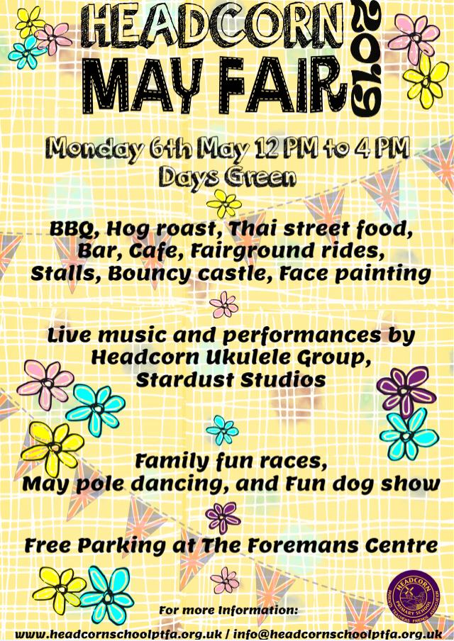 PTFAHeadcorn's tweet photo. 46 days to go!!
🔥Headcorn May Fair 2019🔥
Come and join our fabulous village event.Tonnes going on,always a fun afternoon out for the whole family! RTaway! #daysoutinkent #local #headcorn #MayFair #thingsforkidsinkent #bankholiday #Mayday #villagelife #livemusic #Headcornukulele https://t.co/RauDK7Ujie