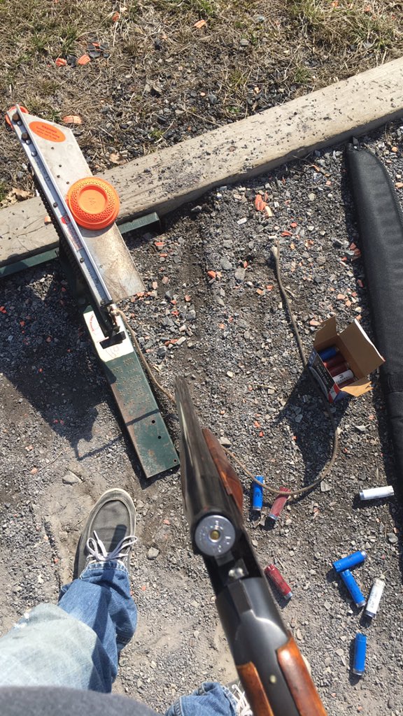 outdoorsmen87's tweet photo. It was a beautiful morning spent at the range shooting my single shot, met a very interesting old man that gave me some advice on my shot and chatted for awhile about the old times #12ga #Baikal #SingleShot #TrapShooting #InterestingConversation #FirstDayOfSpring #RedWhiteAndBlue https://t.co/0vgEIXlsRm