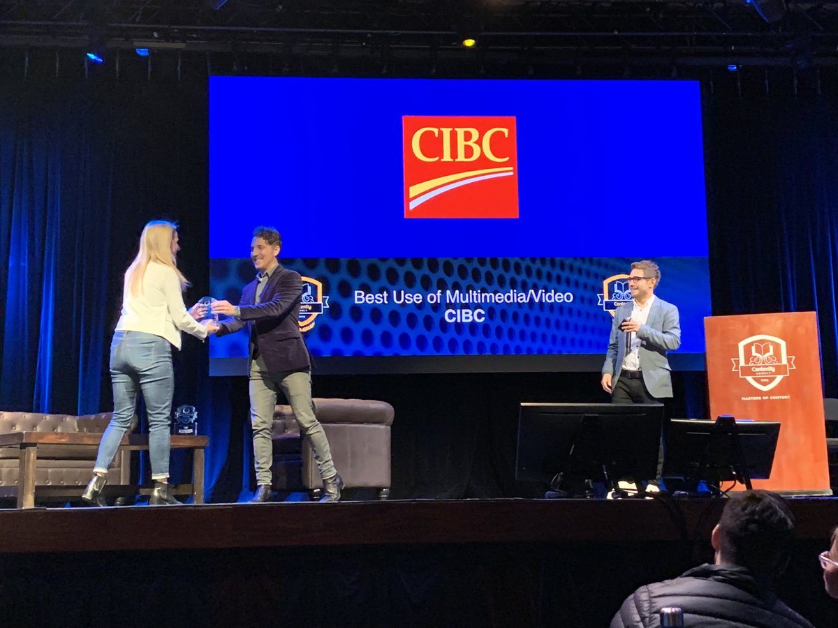 contently's tweet photo. Complete list of award winners (1/2):
- Best in Class: Brand Awareness: @sleepnumber
- Best Use of Data: @Expedia
- Best Use of Multimedia/Video: @cibc
- Best in Class: Lead Generation: @braintree
- Best in Class: Sales Enablement: @RicohTweets
#MastersofContent https://t.co/P2Kx390hf3