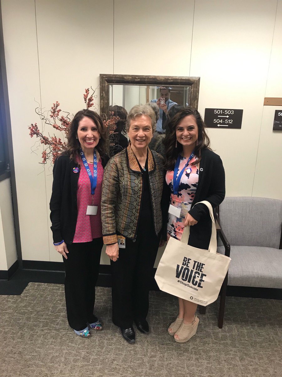 rebeccabear1's tweet photo. Today I served as a Field Advocate for The American Foundation for Suicide Prevention. Wonderful experience speaking with our legislators and senators who were very receptive to our message.
#AFSPAdvocacy https://t.co/tWrNr5INVo