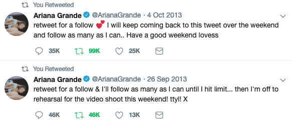 carynherring's tweet photo. When you have been tweeting @ArianaGrande since 2011 and you just realized your account has been on private the entire time... so I'm only 8 years late, but #Followmeariana? https://t.co/CNpe2pZOkR