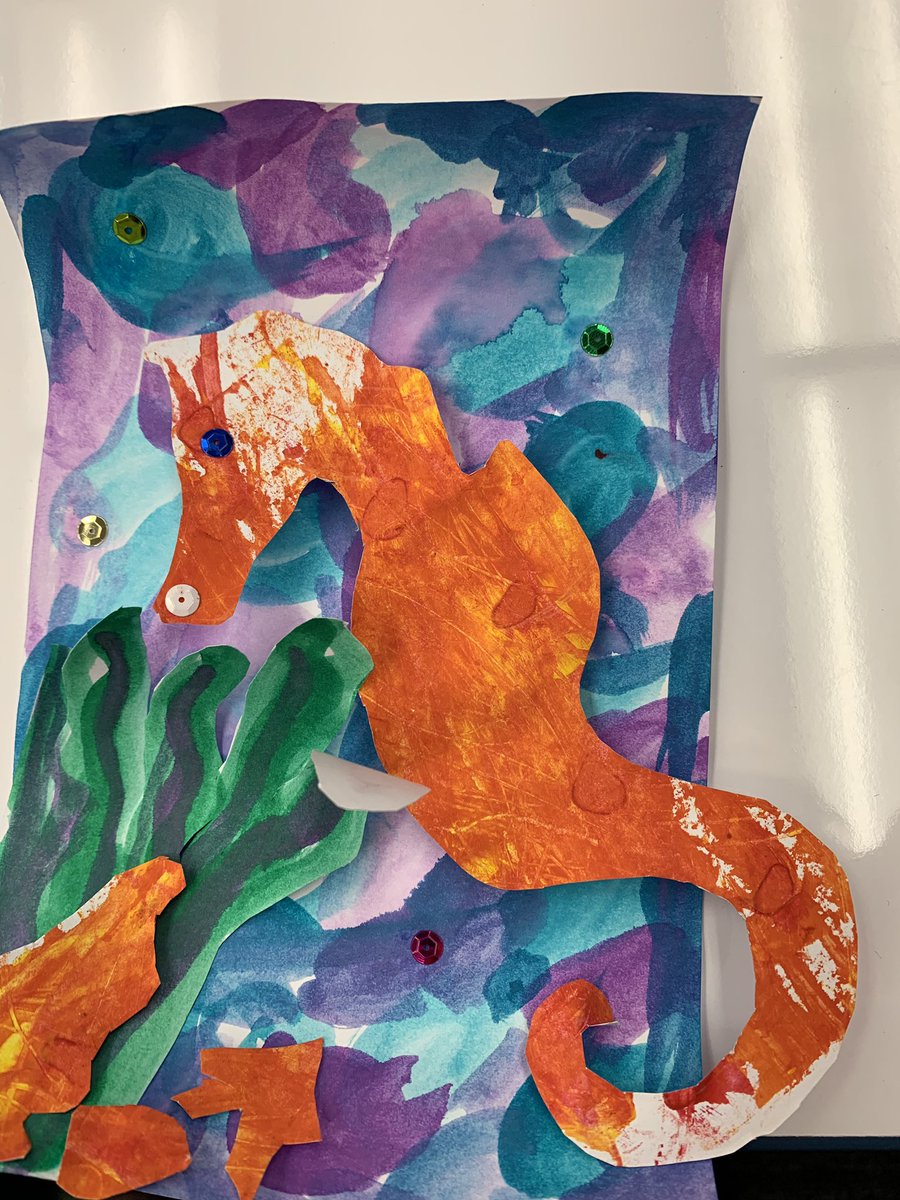 Haweselementary's tweet photo. More artwork in the spirit of Eric Carle! #artexplorers #art #ptafunded #behawesome #hawesnation https://t.co/CwvxVOHmdg