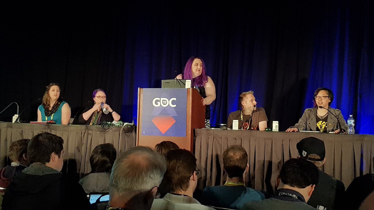 maarlzipan's tweet photo. Insights from inclusivity panel: "Marginalised people who are already in the industry tend to be passionate about helping others who join, so they'll voluntarily work to improve inclusion. This is *work* that they do on top of their dayjobs. This needs to be acknowledged" #GDC19 https://t.co/zYbZ3Uy7lC
