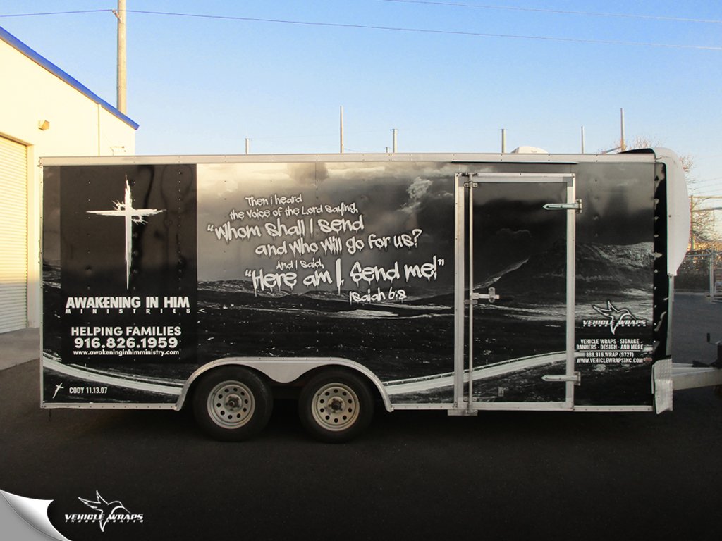 VehicleWrapsInc's tweet image. Inspiring 17 foot trailer full-wrap lights up the roadways for the Awakening In Him Ministries. #2019wrapped #sacramento #trailerwraps #sacbusiness #trailer #vehiclewrapsinc #3M #3Mcertified #awakeninginhimministry