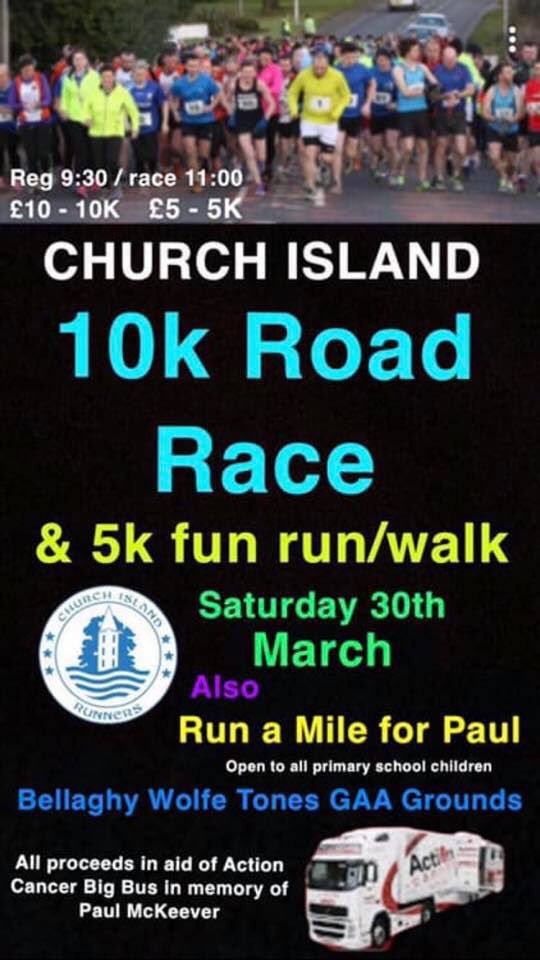 ChurchIslandRun's tweet photo. 💥 10 days to go 💥 @BellaghyGAC @actioncancer https://t.co/Aa5uWKPvNU