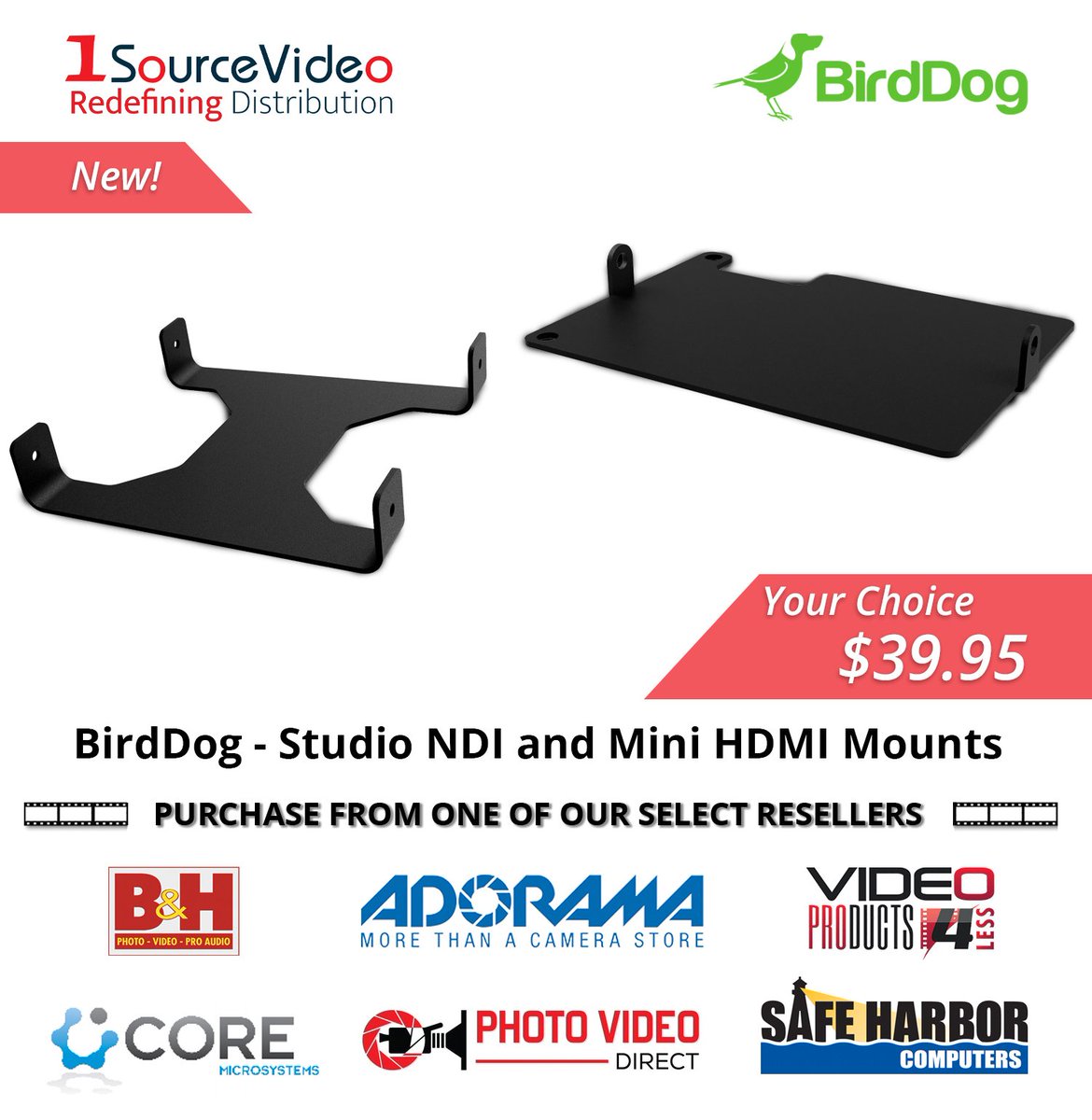 1sourcevideo's tweet photo. The @bird_dog_gear Studio NDI mount and Mini HDMI mount allow you to secure your BirdDog Studio NDI or Mini HDMI when filming! #BirdDog #1SourceVideo #RedefiningDistribution #BandH #VP4L #Adorama #CoreMicrosystems #SafeHarbor #PhotoVideoDirect https://t.co/RuqWDO7GPz