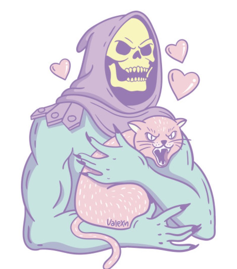 AJMadcap's tweet photo. @MaximumMortimus had this post up and it peeked my interest. If Indigo was the love child of characters it would probably be Salem and Meme!Skeletor. https://t.co/76v2Odxdli