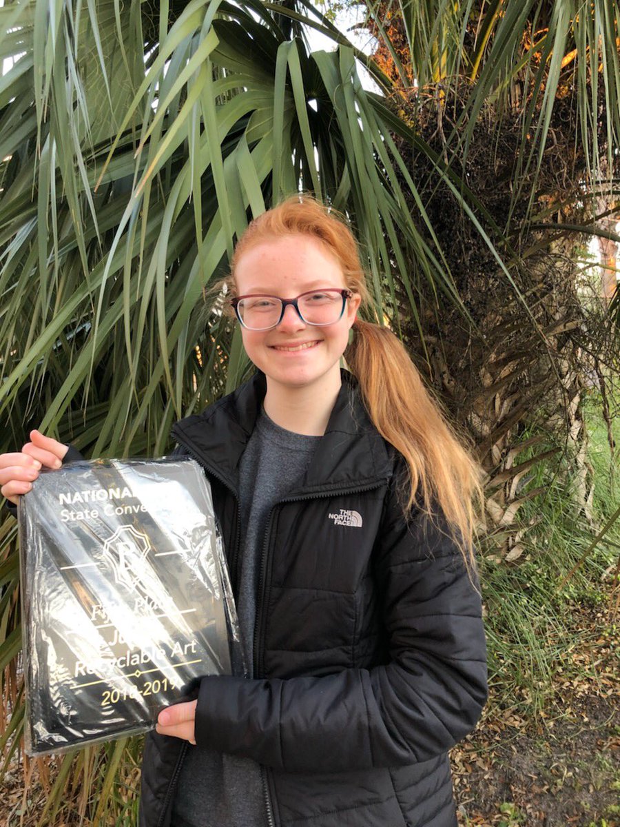 GuntownMiddle's tweet photo. Congrats to Tommie Lea on her 5th place finish in the Recyclable Art Competition at State Beta Convention! #GMSbeta #GMSfamily https://t.co/fQBFJl5uZu