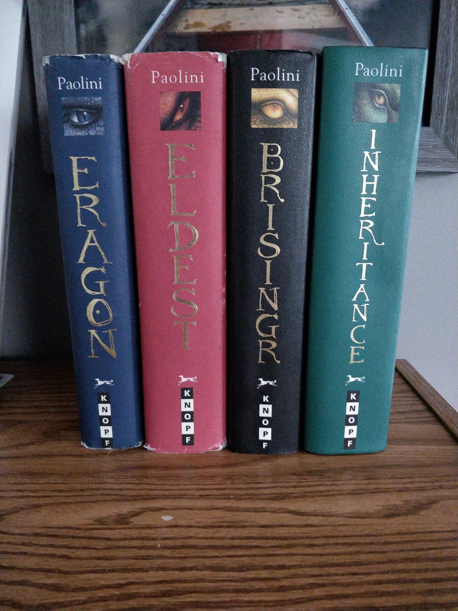 canfieldjosiah's tweet photo. @paolini I just wanted to take a second and thank you for the Inheritance Cycle. I opened up a box from storage and uncovered these, my biggest love affair with books I've had to this day. They brought back so many memories and truely feel like an old friend. Time to reread! https://t.co/wdgQIFb9xG