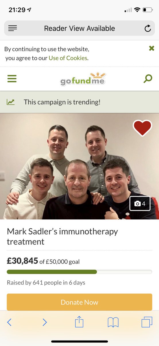 Deavesss's tweet photo. So blessed to know and be a part of a family so loved by the people around them. £30,000 (5 treatments) is phenomenal. Please help fund Marks journey through treatment by donating and sharing ❤️❤️❤️ https://t.co/YXjL739ZW5 https://t.co/kmutOA8IYf