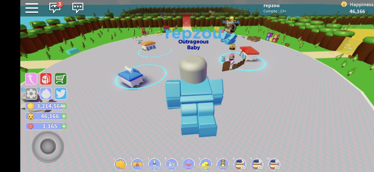 Gufufrbrb On Twitter Aozwel 3 214 564 Coin Baby Simulator Roblox Roblox Babysimulator Game - baby simulator game roblox