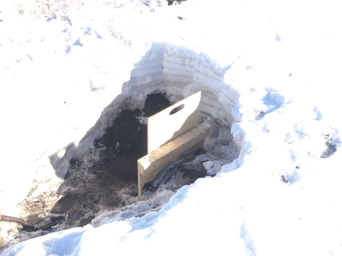HesperFarmer's tweet photo. Project of the day for the Township. Should be a good temporary solution till we get a permanent one. #spring19 #thaw19 #controlerosion https://t.co/nER0ts5SeZ