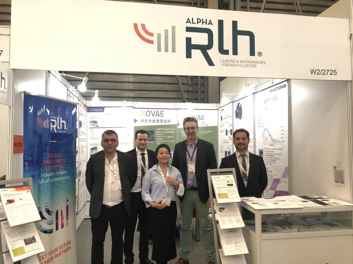 Alpha_RLH's tweet photo. @Alpha_RLH à #Laser World of Photonics China à Shanghai aux côtés de ses membres Novae Laser #AureaTechnology #Muquans @i2SBeVisionary #SparkLasers @LEUKOS_SA @FemtoEasy Photonis https://t.co/4OmtWDjpOq