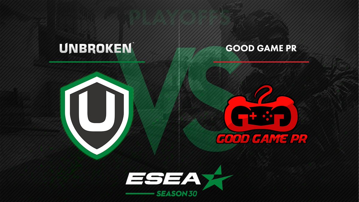 UnbrokenLLC's tweet photo. Tonight at 9:30 pm EST the #UBNCS squad starts playoffs against @GoodGamePR in #ESEA Main. Only one team will advance, it all comes down to this! Support the team tonight as they go for the win!
@sWsc2
@CS_Sora
@CsJbello
@nicklee24
@hydrikcsgo
#StayUnbroken #GoUBN https://t.co/0lrukiNqa2
