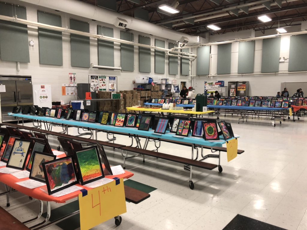 This afternoon <a href="/SunnyHill220/">Sunny Hill Elementary School</a> is showing off artwork at their P/T conferences. Thanks to the <a href="/PTOofSunnyHill/">PTO of Sunny Hill</a> each student is bringing home a framed, original work! Beautiful colors, designs, and themes, @lizjimenezbure and SH artists! <a href="/220Arts/">Barrington 220 Fine Arts</a>