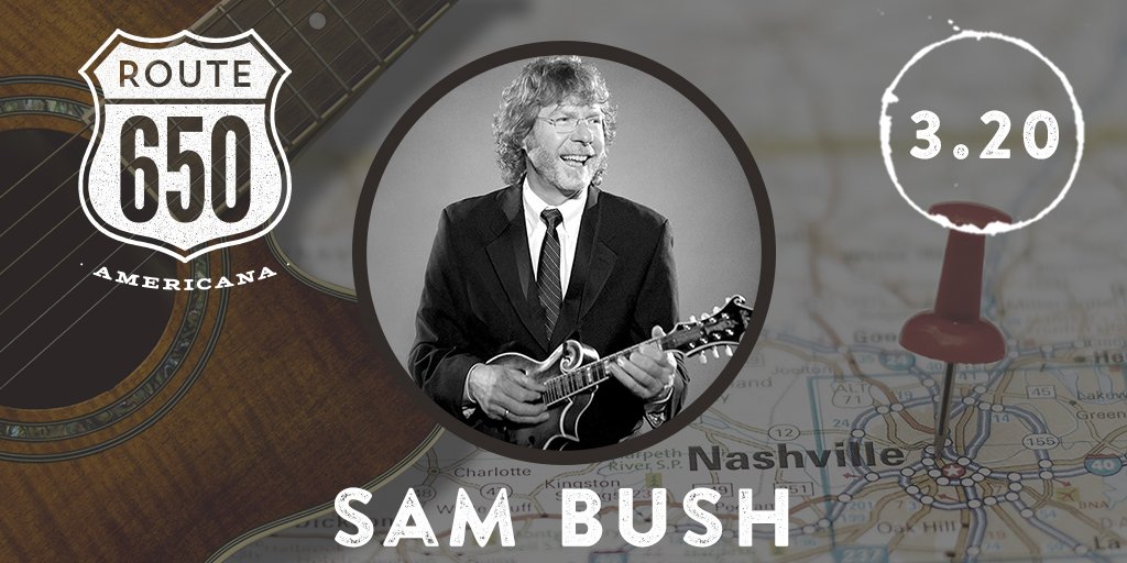 WSMradio's tweet photo. Tune-in tonight! @sam_bush will be LIVE on #Route650 with @thatericmarcum! They'll be talking all things new music and @MerleFest. Listen at 650 AM, https://t.co/d5UrnHEaAs, or the WSM app! https://t.co/wak7eztxRc