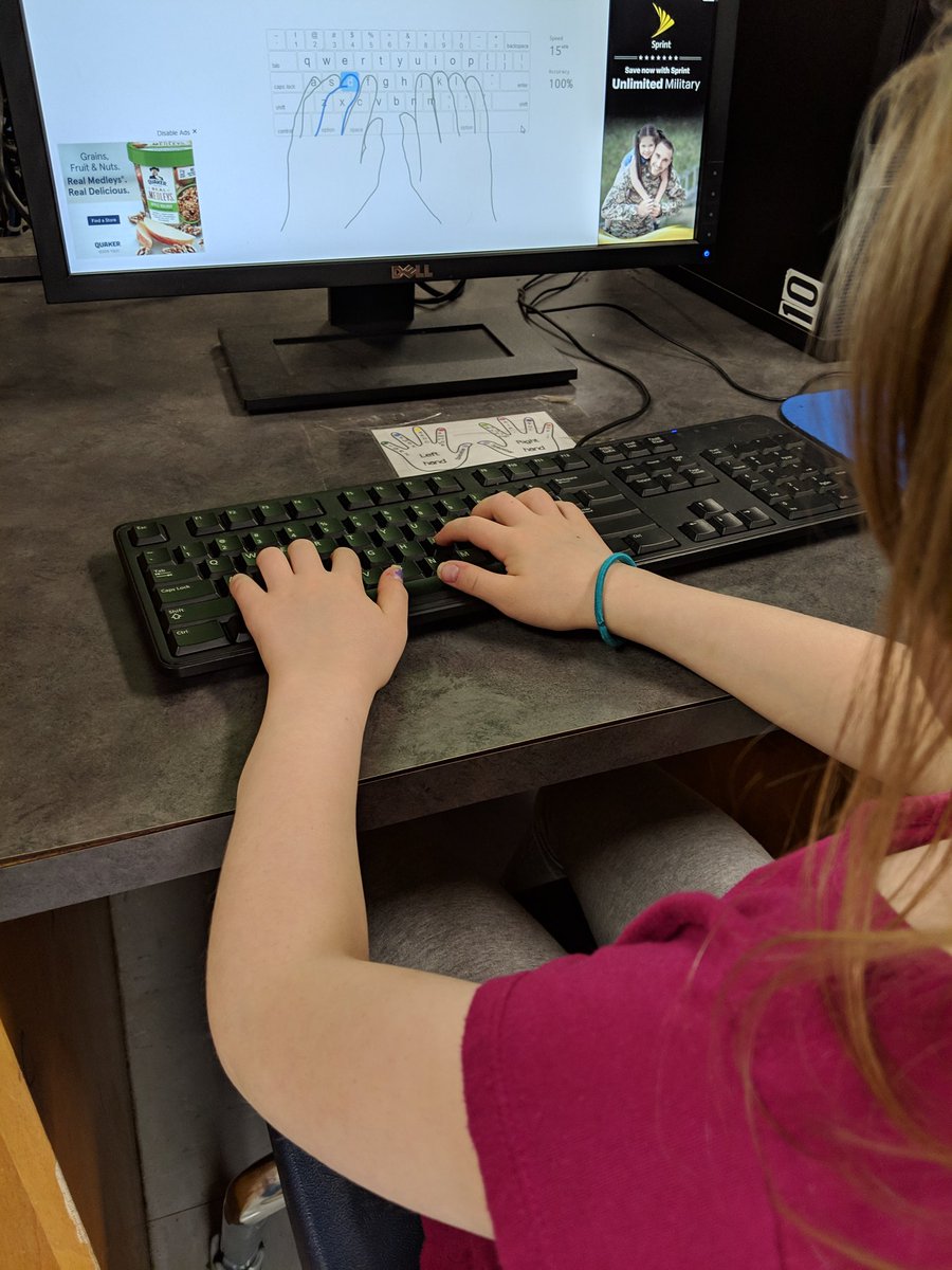 shulertech's tweet image. Student of the week could pick extra recess, PE, or many other prizes, but she chose to have some extra typing practice!  She's dedicated!  @typingclub