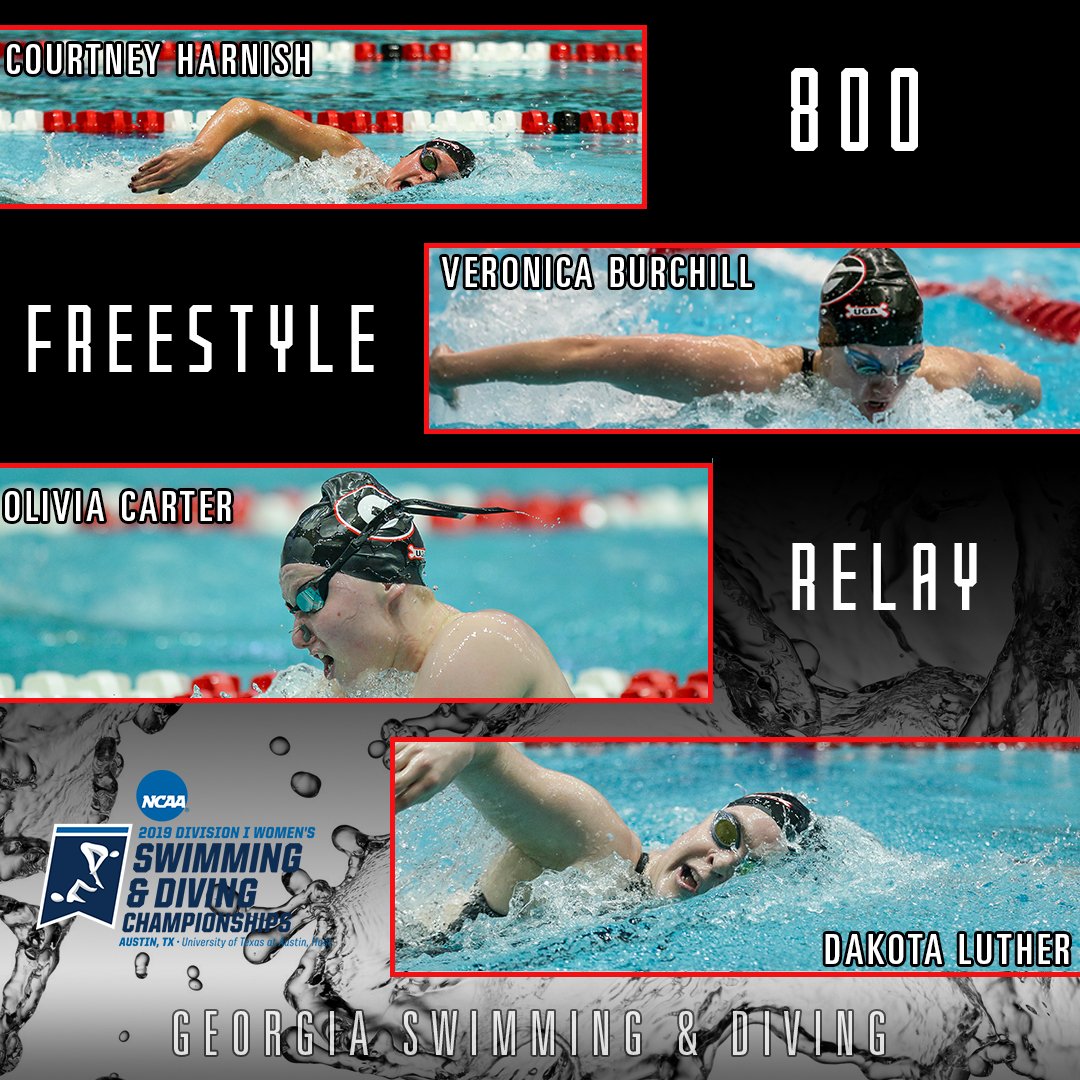 UGASwimDive's tweet photo. Day ☝️of the women's NCAA Swimming &amp; Diving Championships 🏊‍♀️ 

📈 https://t.co/DMQ4d2tC2O
📍Lee and Joe Jamail Texas Swimming Center, Austin, Texas
⏱️5 p.m. CT

#GoDawgs #NCAASD19 #NCAASwimDive https://t.co/VpcnoWpysn