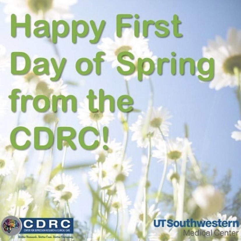 Happy #FirstDayOfSpring!! 🎉 We’re using our extra hour of daylight to soak up some sun and enjoy the fresh smells of the season 🌷🌺💐🌸🌹🌼 How do you celebrate the beginning of spring?? @UTSWNews @UTSW_CDRC