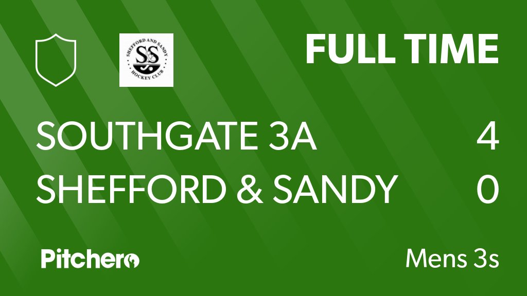 sheffordsandyho's tweet photo. FULL TIME: Southgate 3A 4 - 0 Shefford &amp; Sandy Hockey Club
#SOUSHE #Pitchero
https://t.co/XA7p2o33iv https://t.co/oTd1Nw96G3