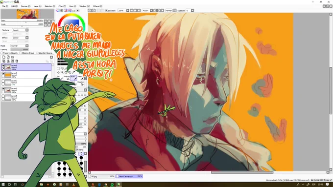 me actually spending time in a drawing but then realising that i have no time 