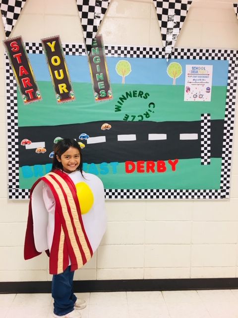 HCSD_CN's tweet photo. Fun times at Saucier's Cafeteria. Students created race cars using milk cartons, during NSBW. Prizes were given out and even a little dress up from one student. Great pictures and thank you all for participating in the school meal programs. #NSBW19 #SAECAFE #schoolmeals https://t.co/qTNDwwh4mQ
