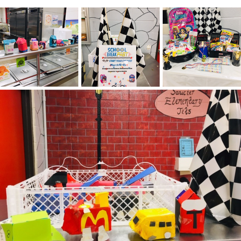 HCSD_CN's tweet photo. Fun times at Saucier's Cafeteria. Students created race cars using milk cartons, during NSBW. Prizes were given out and even a little dress up from one student. Great pictures and thank you all for participating in the school meal programs. #NSBW19 #SAECAFE #schoolmeals https://t.co/qTNDwwh4mQ