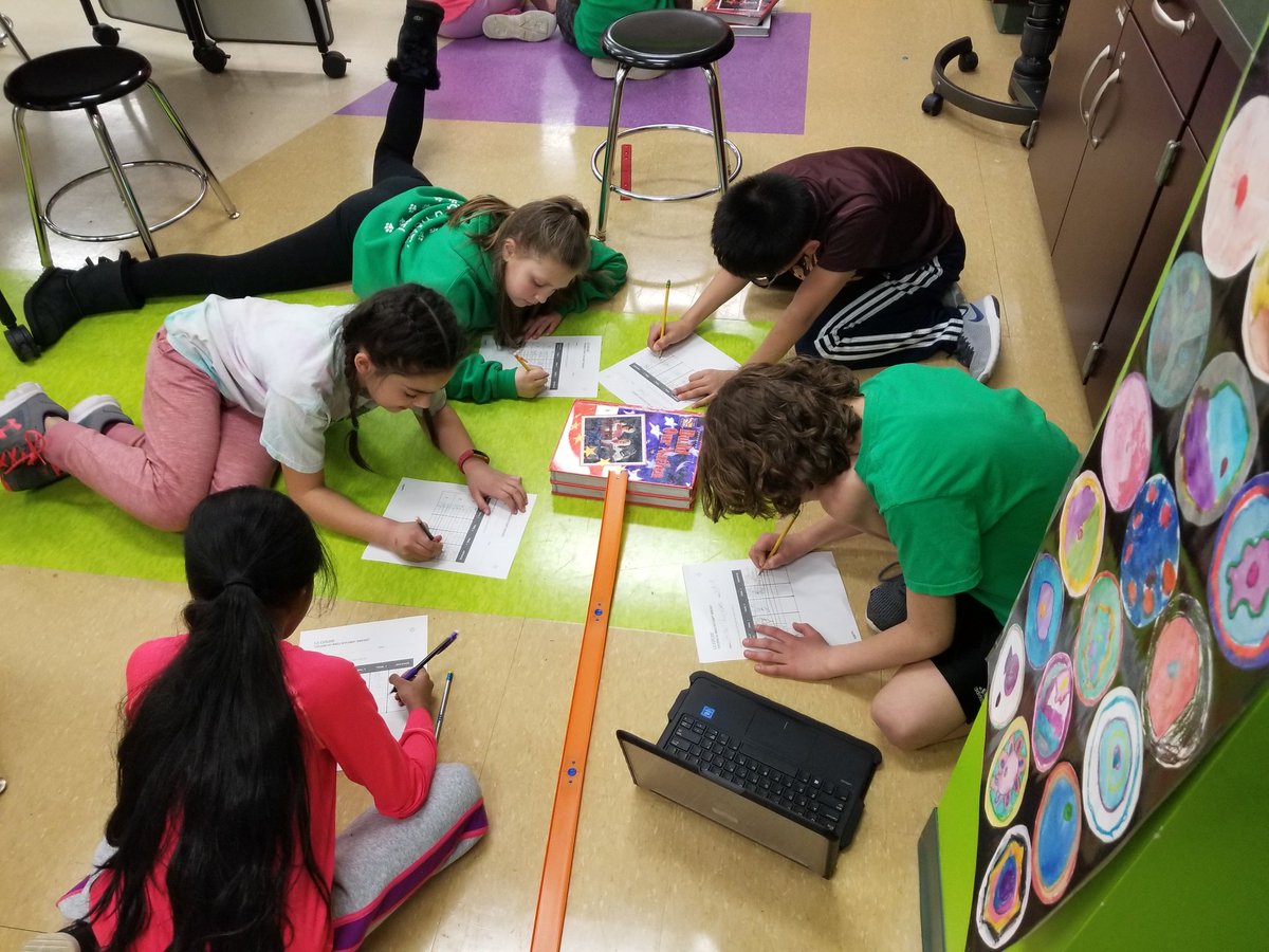 SF_K5Enrichment's tweet photo. .@Hot_Wheels My 4th graders using their vocab words to develop questions, brainstorm, plan, build & improve their designs was too cool. Also, as you can see, the 4Cs were in full effect as they ran tests & calculated cars' avg. distances. #Speedometry #EngineeringDesignProcess https://t.co/pGgvHJzEj4