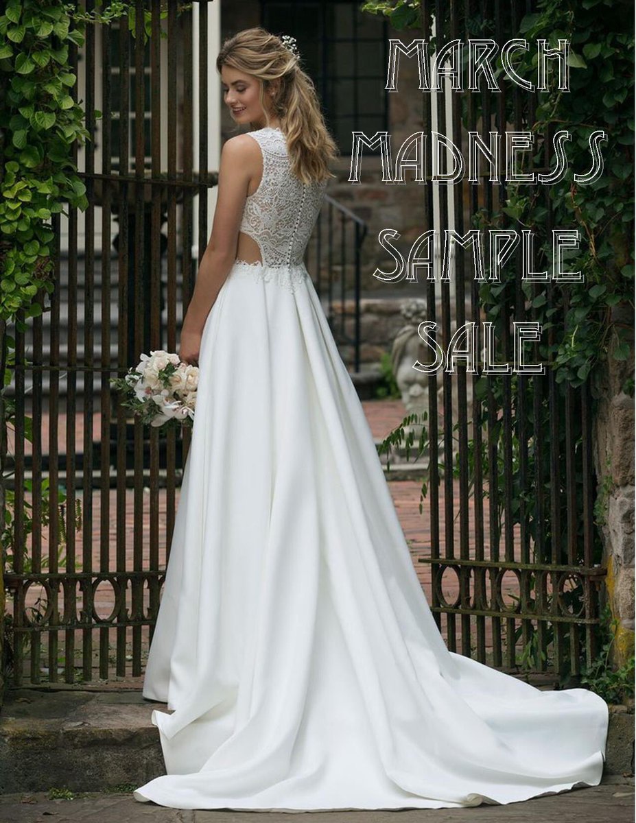 whitedressbride's tweet photo. 🏀MARCH MADNESS SAMPLE SALE🏀
The perfect time to find your dress!!  All in-stock bridal gowns are now 10-50% off!  Plus all in-stock veils and headpieces are now 20% off!  Call today to schedule your appointment!  (316)729-6300 https://t.co/WCzOxHePWe