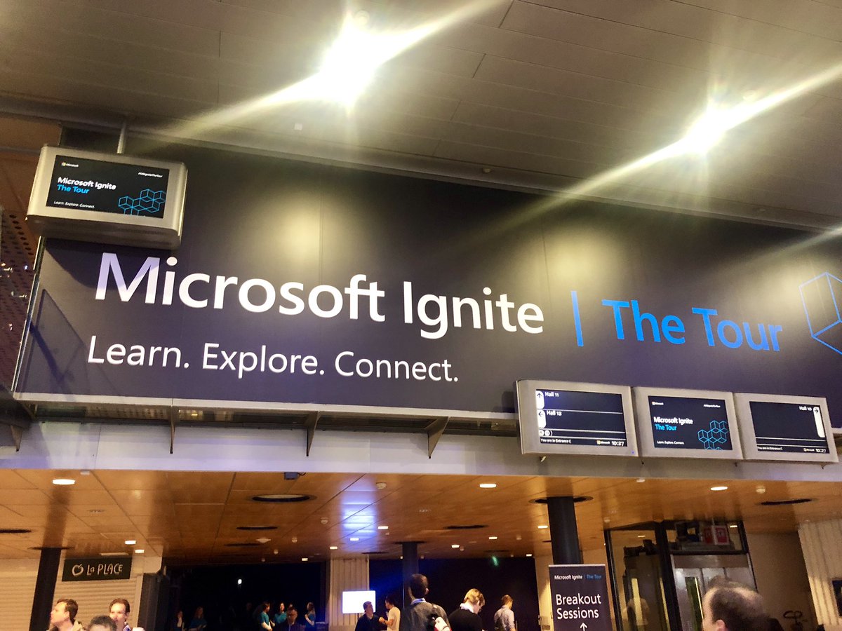andremullervcz's tweet photo. Dag 1 van Microsoft Ignite Amsterdam zit erop! Veel kennis opgedaan en interessante sessies gevolgd over de laatste ontwikkelingen op het Azure platform. Morgen dag 2! #MSIgniteTheTour #Microsoft #Azure #O365 @acknowledge_it https://t.co/IkcVyohISb
