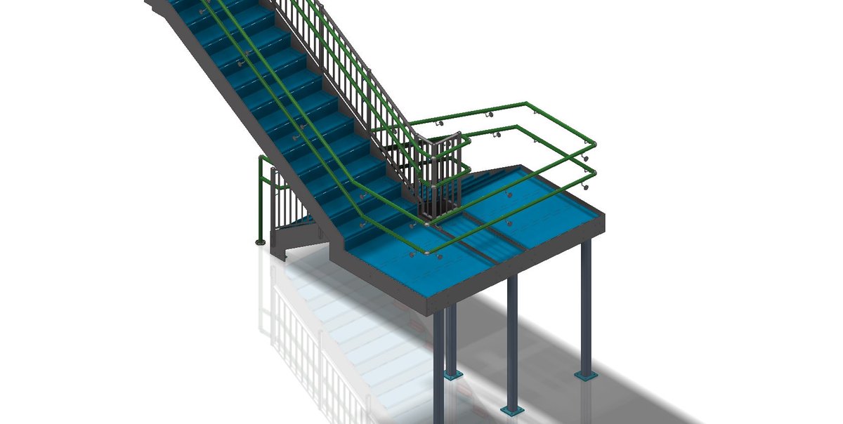 LtdTaurus's tweet image. #3dmodeling #autodeskinventor #stairs #staircase