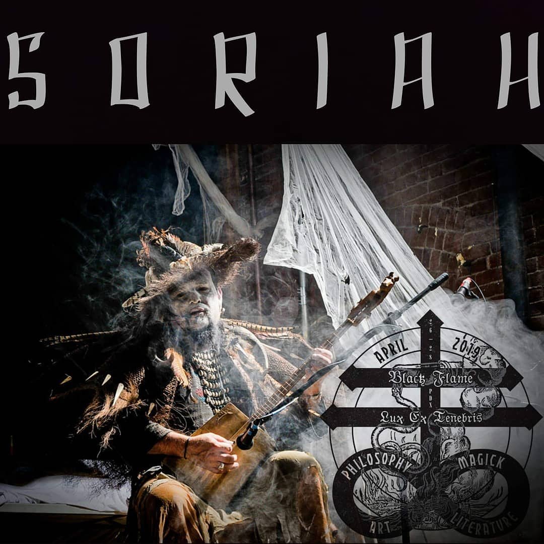 PdxFlame's tweet photo. Hail and Welcome, Soriah, to L.V.X.N.O.X.!

4/28/19 @ Bit House Saloon

Tickets are $20 (for admission to L.V.X.N.O.X. only).

Link in profile for ticket purchase.
#soriah #blackflamepdx #blackflame #tuvan #throatsinging #tuvanthroatsinging #shamanic #ritualperformance #magick https://t.co/i4J5odo76o