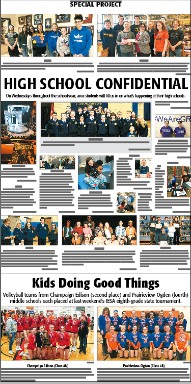 news_gazette's tweet photo. In today's @news_gazette: Latest from our #HighSchoolConfidential student writers plus a tribute to @IESA_IL volleyball teams from @EdisonComets &amp; @PVOMustangs https://t.co/t9O128JBYu