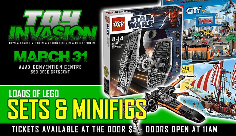 ToyForceCanada's tweet photo. Who likes #LEGO? From Sets to Minifigures, find amazing pieces on the show floor on March 31st!

Always a great selection at #ToyInvasion Events!

Admission is only $5. Buy Tickets at the Door.
Doors Open at 11am. Kids 5 and under are Free.

#Ajax Convention Centre
550 Beck Cres https://t.co/RVXyuYg77L