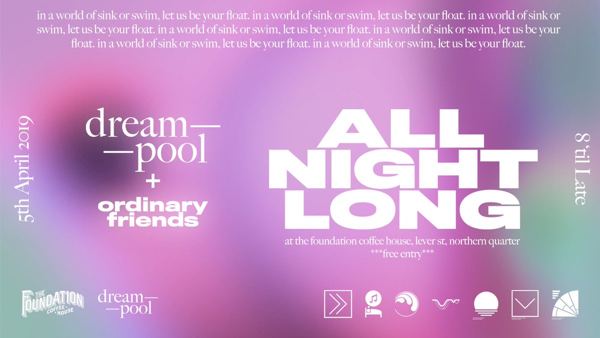 DreamPoolMusic's tweet photo. Our next party at the ol’ coffee shop is with our pals Ordinary Friends!
Just over two weeks away, free entry all night x https://t.co/0FZR4qDYHX