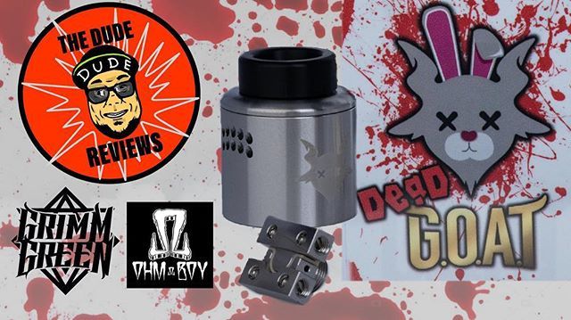 Happy Hump day Friends!! My review of the Dead Goat top cap and deck is up on the YouTube channel for your viewing pleasure!! #deadgoat #goatrda #thegoatrda #grimmgreen #ohmboyoc #deadrabbitrda #vape #dudewheresmyvape #vapelife #thedudereviews #cloudsfor… ift.tt/2YalOfK