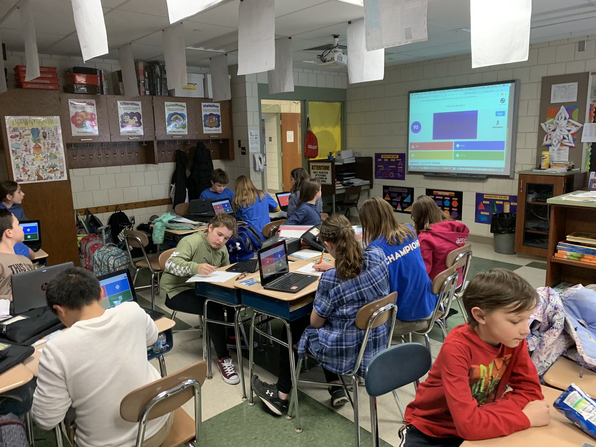 I can’t help but be impressed by the number of students that give up their personal time to stay after school each week for math camp. Another great turnout! @PoffElementary @Hampton_Talbots 
-
#math #maths #mathcamp #Kahoot #hardwork #elementarymath