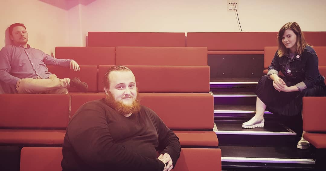 For the first time in 3 years, all 3 of us were at the opening night of a My Accomplice show. So naturally we took some comedy photos together. UTHER DEAN READS 300 HAIKU is on at <a href="/BATS_Theatre/">BATS Theatre</a> until Saturday. Book now! 
bats.co.nz/whats-on/uther… … #NZFringe