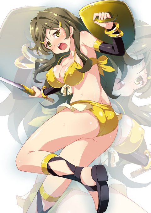 Himawari warrior was caught with many tentacles. Her struggles seemed to make the situation worse. 