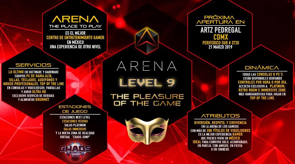10Alexduran's tweet photo. Mañana es la inauguración de la @ArenaPlace2Play #Level9 y tengo pases para que asistan a esta increíble experiencia den RT, síganme y ❤️ para lanzar la dinámica exprés 🙌🎉 https://t.co/ALI0hR7YuJ