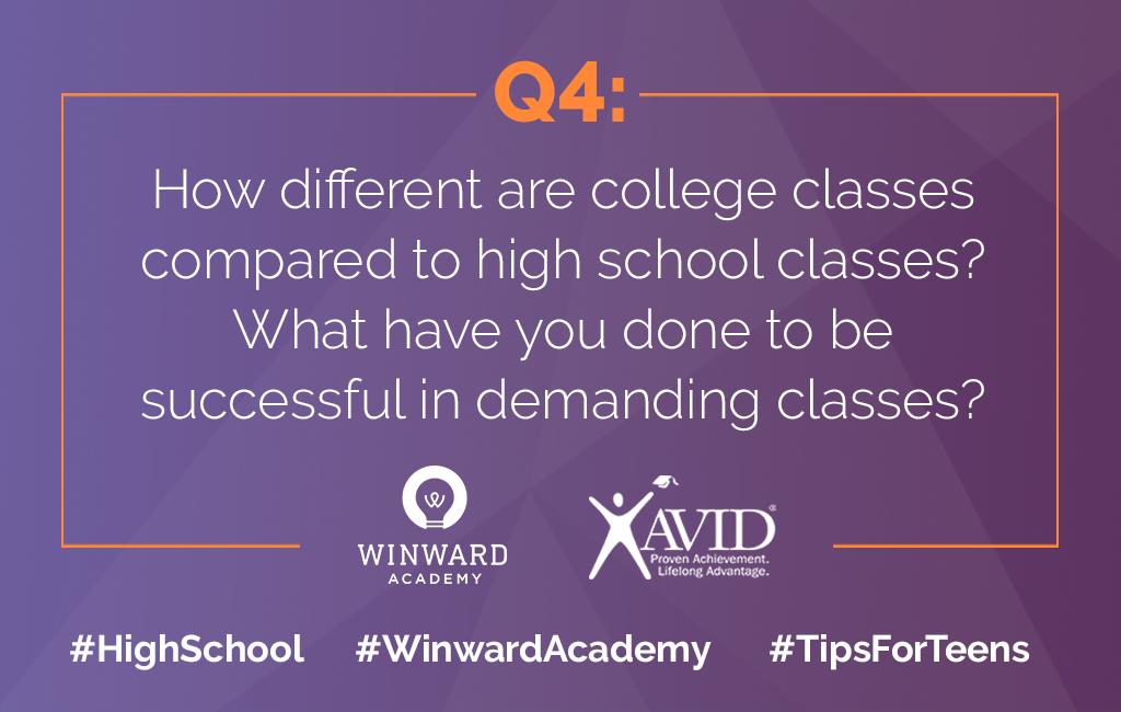 The <a href="/AVID4College/">AVID</a> students at <a href="/SanYsidroHigh/">San Ysidro High</a> submitted our fourth question in our #TipsForTeens discussion. #WinwardAcademy