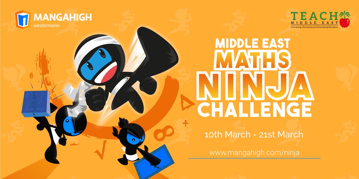 Mangahigh's tweet photo. ⚠️Warning all schools across the Middle East⚠️

Today is the LAST day of the Maths Ninja Challenge so keep working hard!

It's been a brilliant competition so far - we can't wait to see how it finishes tonight! https://t.co/Ey6Zic0iBX