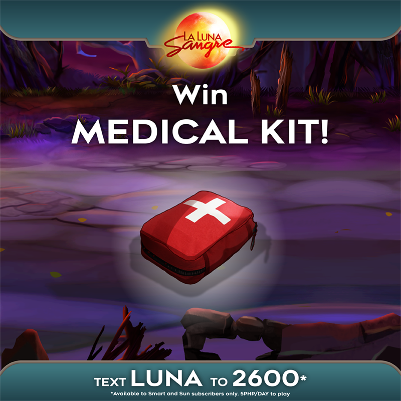 XelebLLS's tweet photo. Gamitin ang medical kit para humaba ang buhay nila Tristan at Malia! 
#LaLunaSangre
Text LUNA to 2600. https://t.co/9rQtNVOMyh