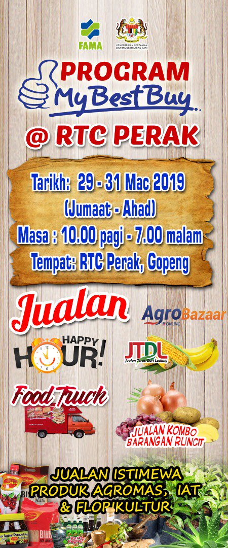 PerakRtc's tweet photo. Program My Best Buy @ #RTCPERAK MAC Kembali.Pengguna Highway PLUS Sempena #CutiSekolah perjalanan dari #selatan ke #utara.
Jualan Terus Dari Ladang Pisang dan Jagung,Jualan Food Truck,Jualan KOMBO
Jualan Florikultur Famaperak,Jualan Produk Industri Asas Tani
#FAMADihatiRakyat https://t.co/Y0POmzrYB5