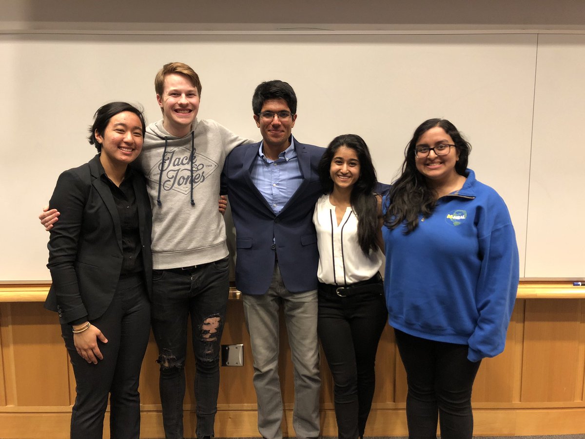 A huge congratulations to our new core board for 2019-2020! We are excited to welcome Aria Thakore as President, Anu Tuladhar as IVP, and Ayush Arora returning as EVP! 🤗 Thank you to everyone who came and voted!