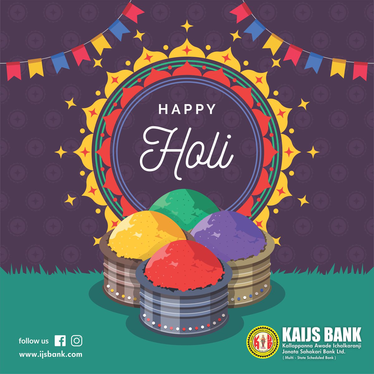 kaijsbank's tweet photo. This festival of Holi is a way to express your love using beautiful colors. So make this Holi the most memorable for all your near and dear ones, Happy Holi! #kaijsbanking #happyholi #holifever https://t.co/uvxrX12j1y