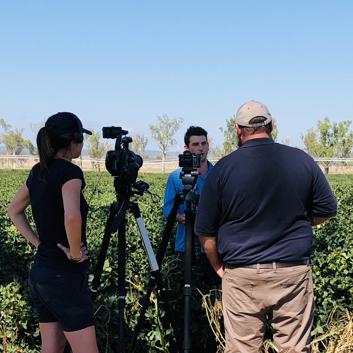 Behind the scenes filming with a new cotton grower at Texas, QLD. Stay tuned to see more! #acresofopportunity