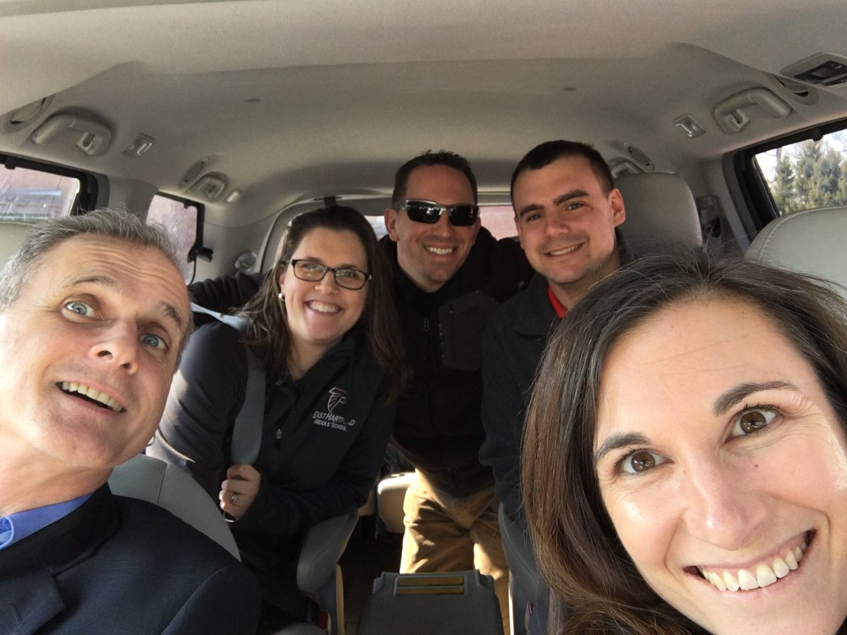 CCSU_STEM7's tweet photo. CCSU 7 in the “One Smart Cookie” ™️ Caravan! Visiting our top students for #familyengagement Wednesday! 🍪🚌 https://t.co/SFsxIdLx4H