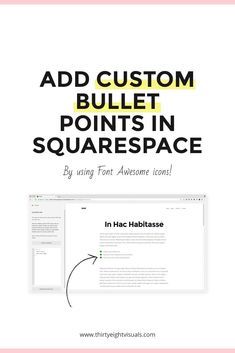 sotollano's tweet image. In this post, you’ll learn what Font Awesome is all about, how to “install” it on your Squarespace site and an easy method to use it to replace your bullet points. Let’s jump right in! #squarespace #squarespacecode #squarespacetips #squarespacecss #csstricks …