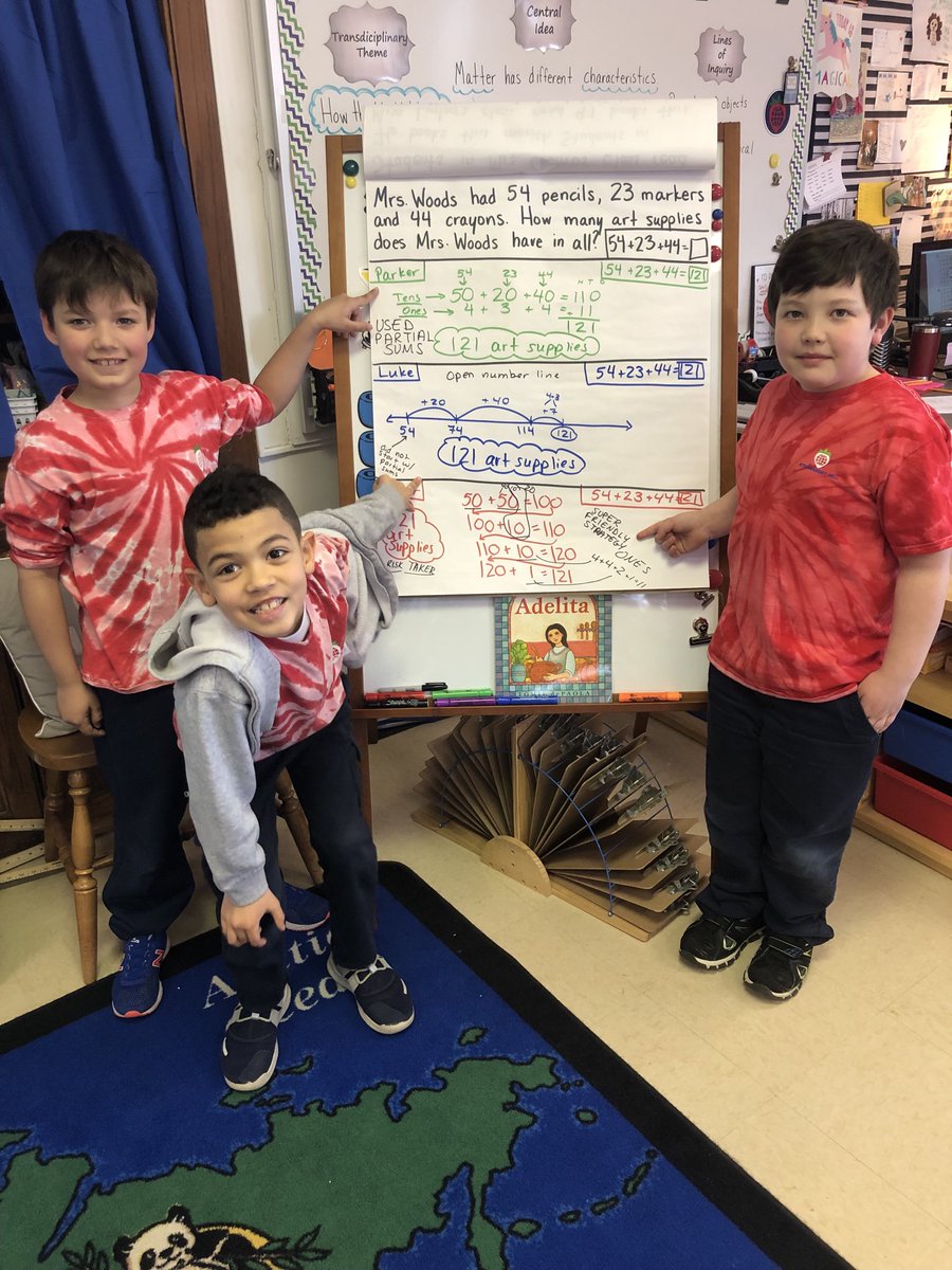 sandrajill7's tweet image. Second grade students invited me to view their varied approaches to solving a problem. It was a clever day! ⁦@StrawberryIB⁩ ⁦@MrsCoombs401⁩ #spsmind #banharyeap